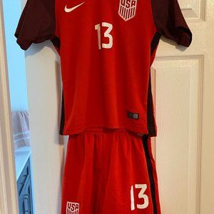AUTHENTIC 2017 ALEX MORGAN JERSEY AND SHORTS